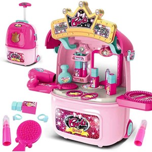 اسباب بازی ست لوازم آرایشی دخترانه 2 در 1 چمدانی Beauty girl makeup kit _اسباب بازی اکسسوری